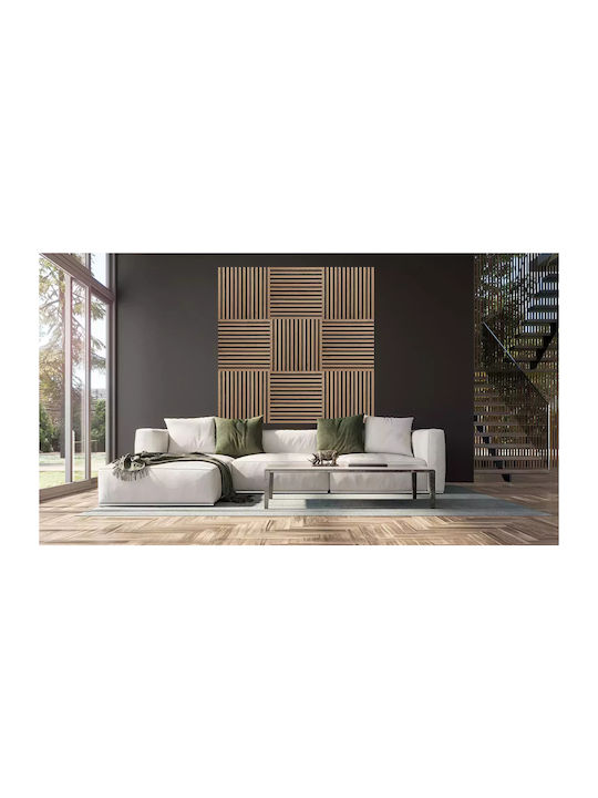 Panouri Decorative 3D Light Oak Bej 52x52x2.2cm 2 Bucăți