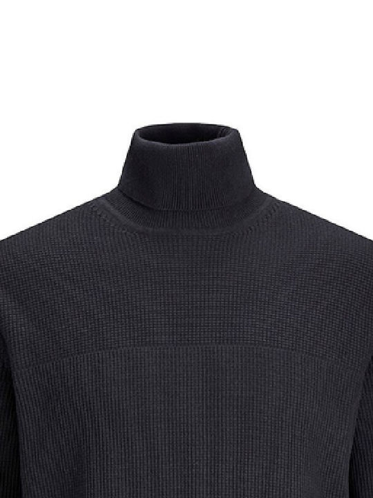 Jack & Jones Men's Long Sleeve Sweater Turtleneck BLACK