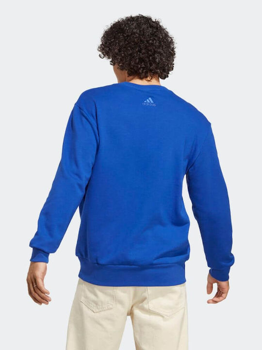 adidas Essentials French Terry Big Logo Sweatshirt Blue