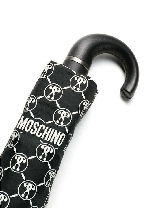 Moschino Ομπρέλα Βροχής Σπαστή Μαύρη