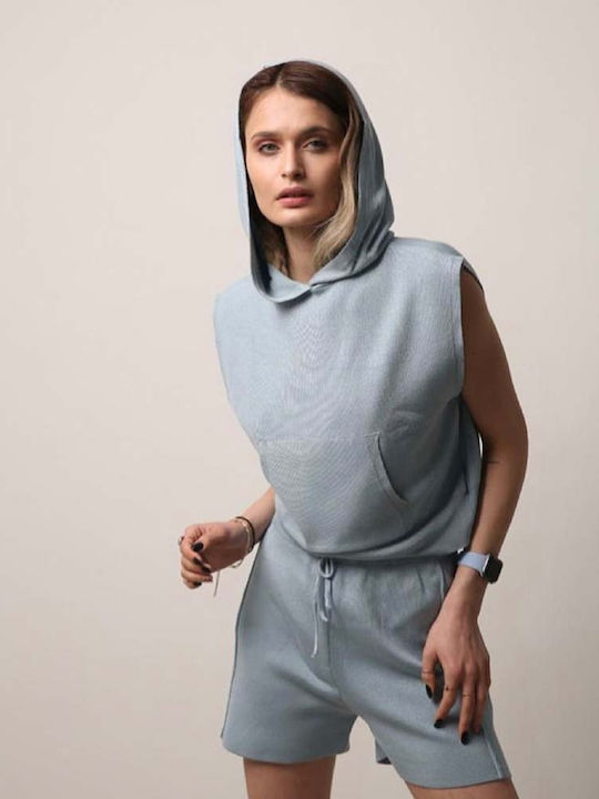 Women's Set with Shorts Light Blue