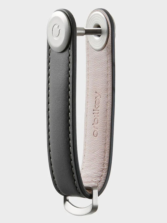 Orbitkey Ключодържател Кожен Въглен/сиво