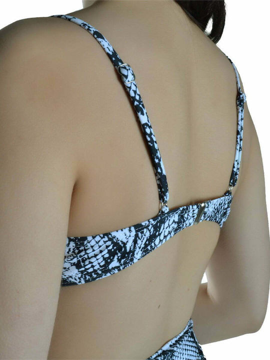 Badeanzug mit Ausschnitten Tierdruck Multicolor