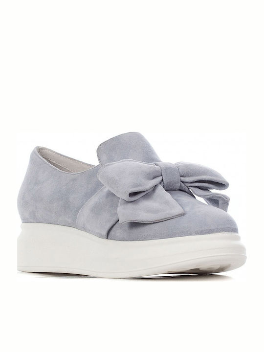 Дамски Slip-On Кожени Сини