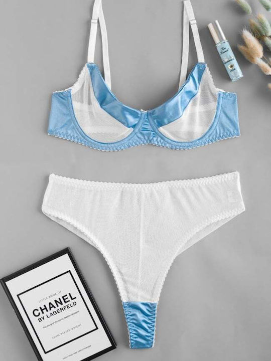 Decoro Underwear Set with Slip Light Blue