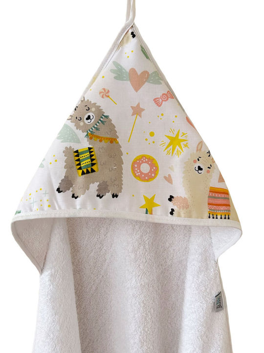 Bunny Bebe Hooded Baby Bath Towel Beige