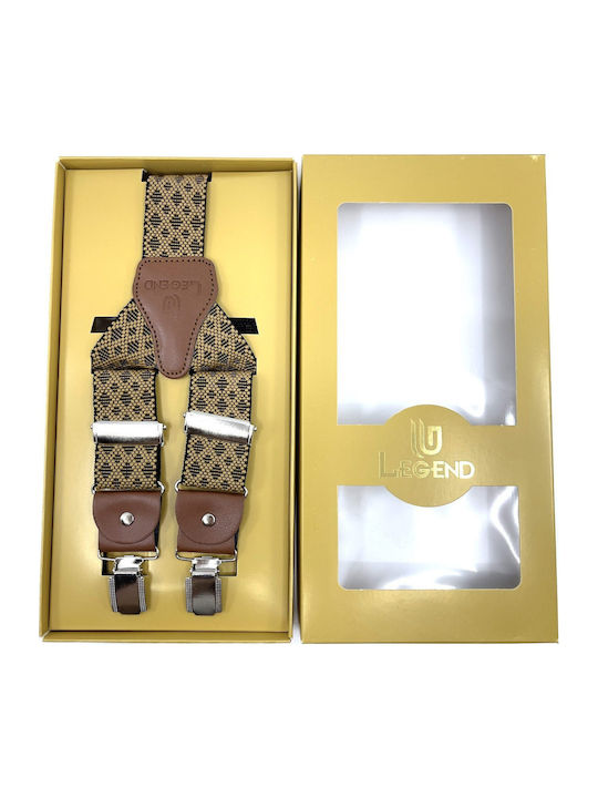 Legend Accessories Suspenders Printed Gold