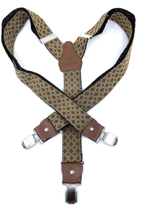 Legend Accessories Suspenders Printed Gold