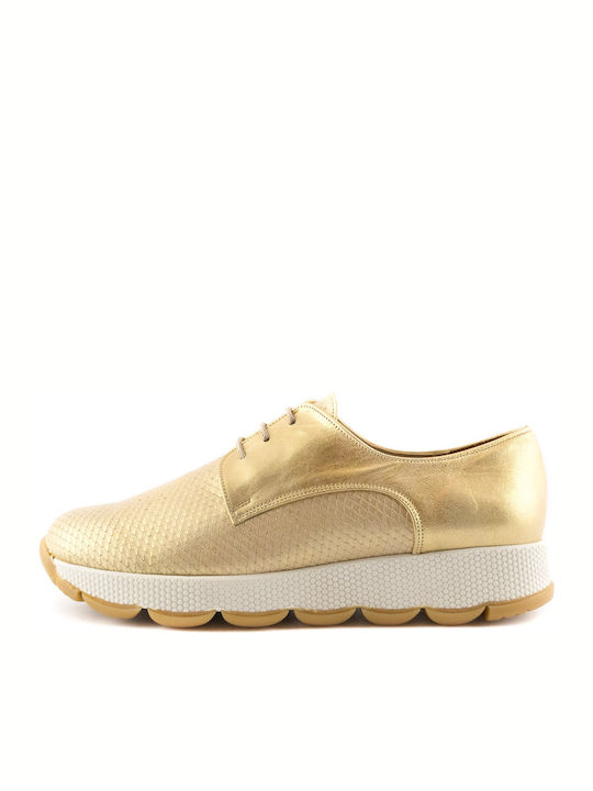 Γυναικεία Oxfords σε Χρυσό Χρώμα