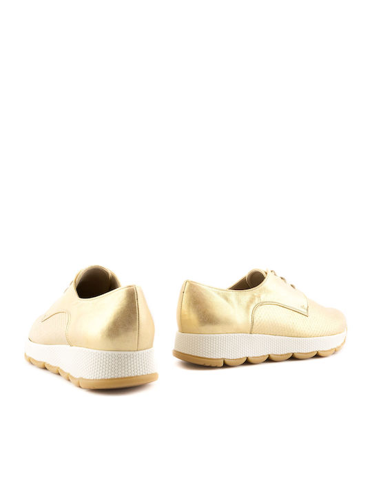 Γυναικεία Oxfords σε Χρυσό Χρώμα