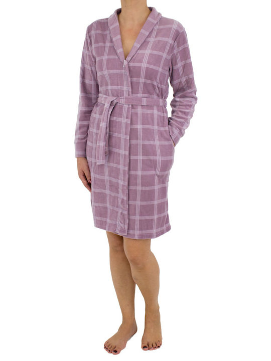 Bonito Winter Damen Vlies Robe Lila