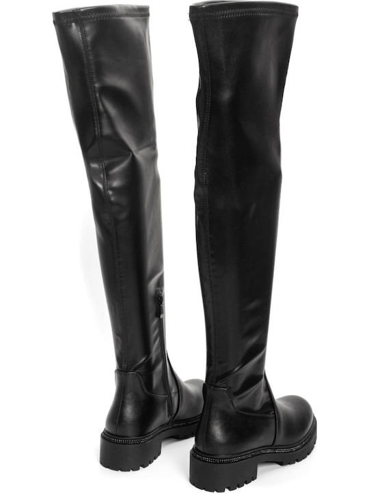 Damenstiefel Über dem Knie Schwarz