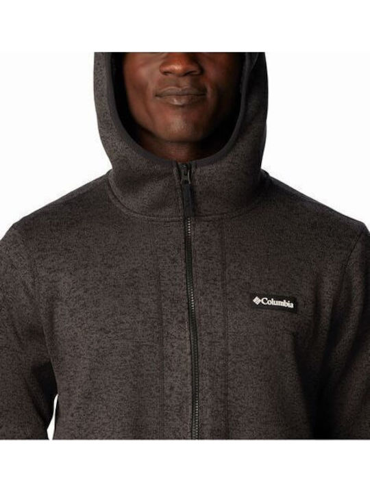 Ζακέτα με Κουκούλα Black Heather