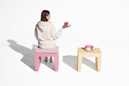 Ορθογώνιο Βοηθητικό Τραπεζάκι Concrete I Candy Μ40xΠ50xΥ43εκ.