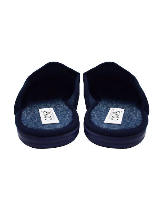 Herrenpantoffeln Mit Blauem Muster Anatomisch