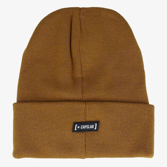 Beanie Unisex Σκούφος Πλεκτός σε Καφέ χρώμα