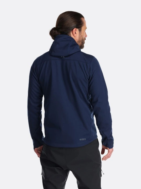 Rab Scimitar Windstopper Αθλητικό Ανδρικό Μπουφάν Αδιάβροχο και Αντιανεμικό Μαύρο