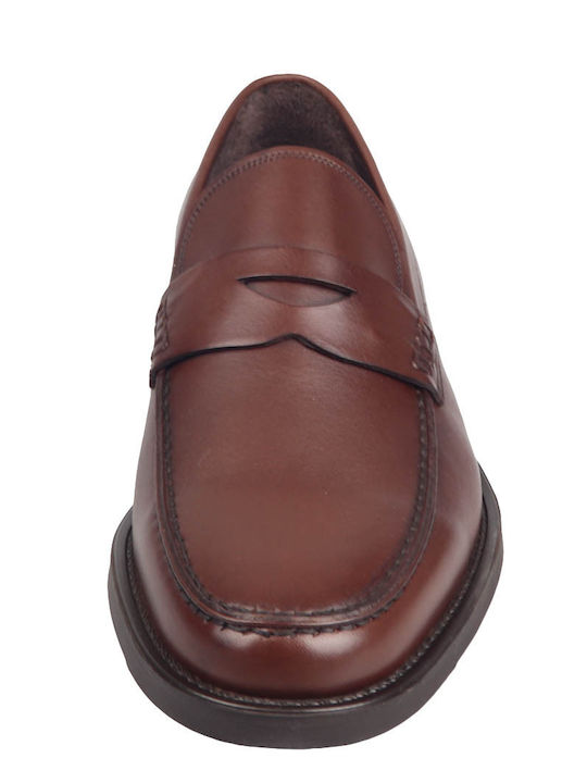 7625 Men's Leather Loafers Brown