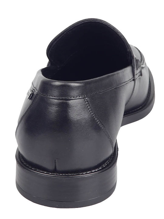 7625 Men's Leather Loafers Black