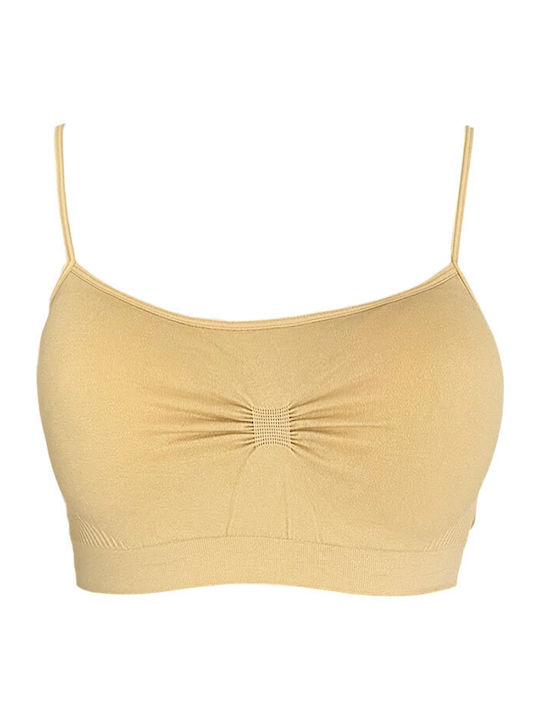 Women's Sports Bra with Removable Padding Beige