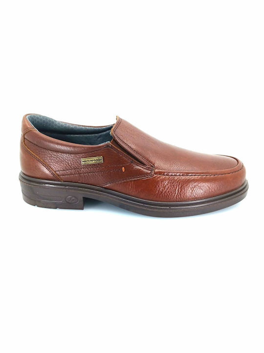 Luisetti Men's Leather Slip-Ons Brown