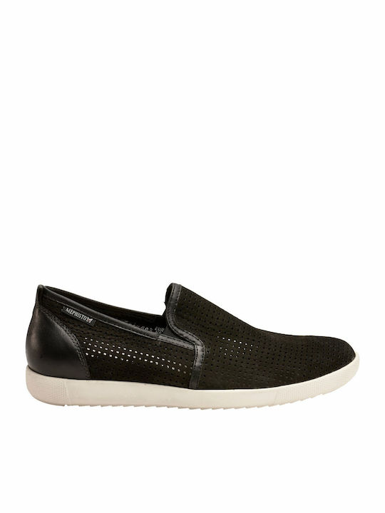 De piele Slip-on-uri pentru bărbați Negre