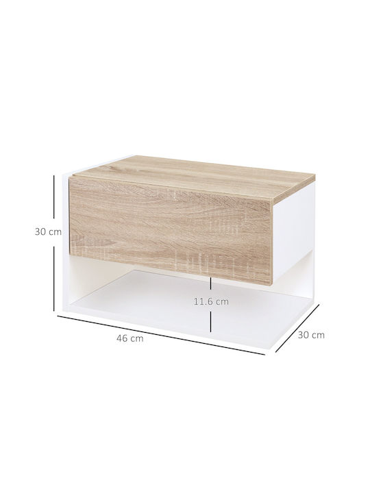 Κομοδίνα Ξύλινα Καφέ 2τμχ 46x30x30cm
