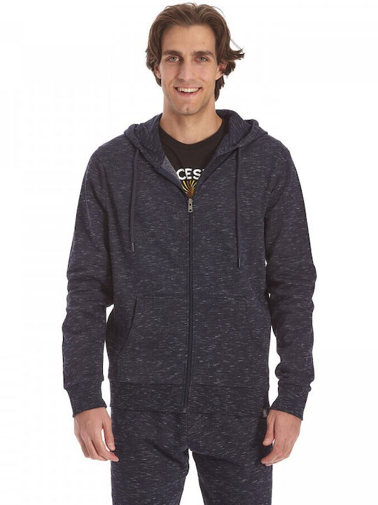 Admiral Men's Sweatshirt Jacket with Hood and Pockets Navy Blue