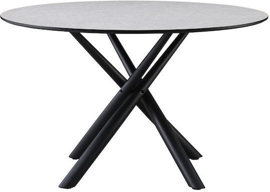 Votsalo Στρογγυλό Τραπεζαρίας Γκρι 120x120x75εκ. Votsalo Στρογγυλό Τραπεζαρίας Γκρι 120x120x75εκ.
