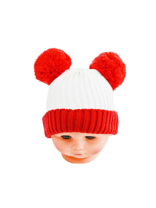 Soft Touch Kids Beanie Knitted White for Newborn