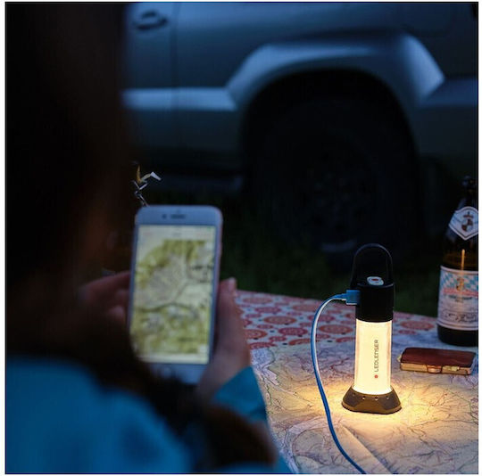 LedLenser Ml6 Led Rechargeable Lantern for Camping with Flashlight 750 Lumens White