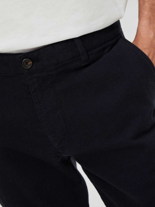 Trousers Chino Elastic in Slim Fit Dark Blue