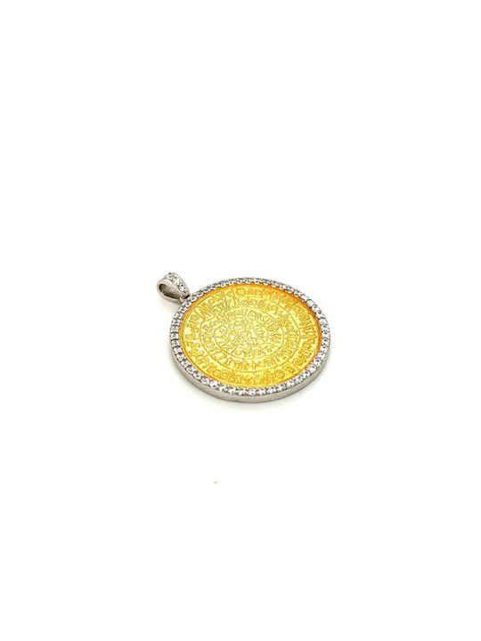 Drandakis Charm from Gold Plated Silver with Zircon