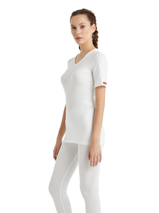 Blackspade Damen Thermo Kurzarmshirt Weiß