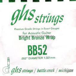 GHS Strings Einzelne Bronze Saite für Akustische Gitarre Ghs