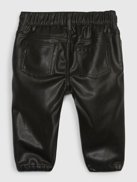 GAP Kids Leather Trousers Black