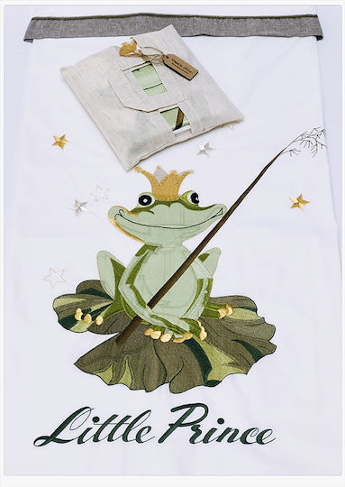 Raison D' Etre Бебешка Долна Калъфка Prince Charming Бял 120x160см.