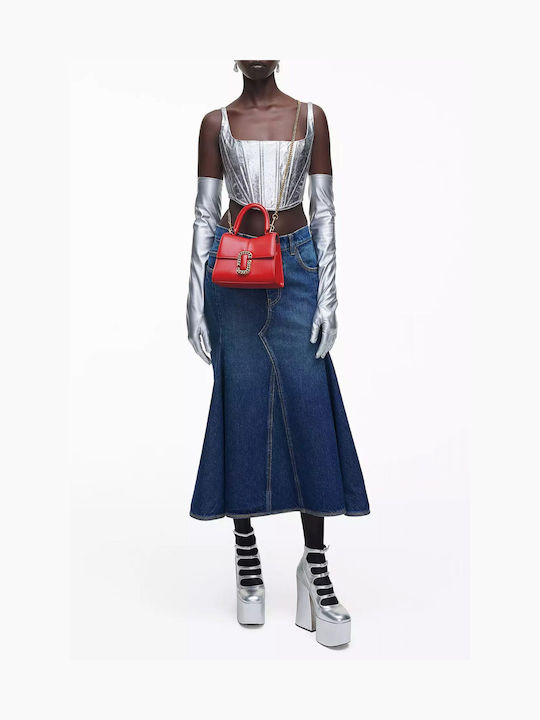 Leather Women's Bag Crossbody Red