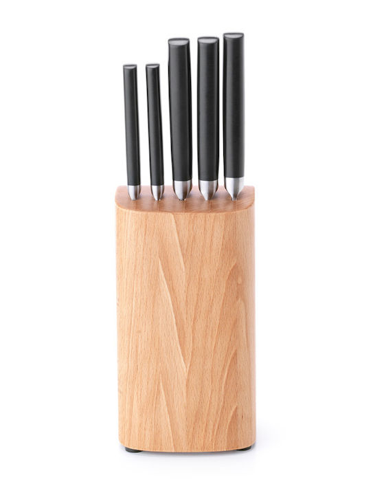 Brabantia Σετ Μαχαίρια με Βάση από Ανοξείδωτο Ατσάλι 5τμχ