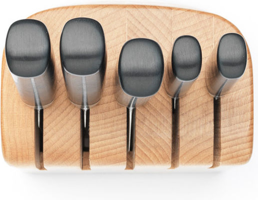 Brabantia Profil Messer Set mit Sockel aus Rostfreiem Stahl 5 Stück