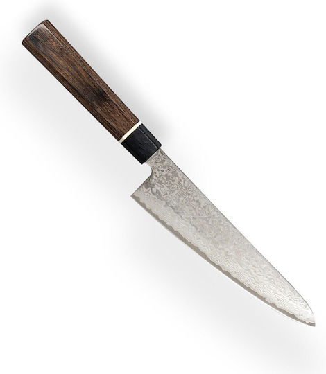 Senzo Suncraft Black Knife Santoku from Damascus Steel 14.3cm