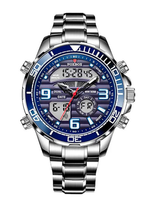 Lige Men's Watch Battery with Silver Metal Bracelet FB0007