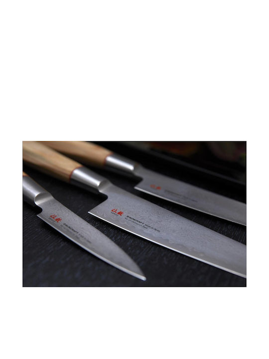 Senzo Suncraft Twisted Octagon Messer Santoku aus Damaststahl 16.7cm