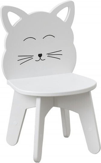 Set Masă cu Scaune pentru Copii din Lemn Alb BabyCute