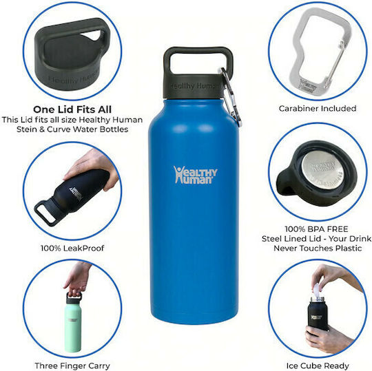 Healthy Human Μπουκάλι Θερμός Ανοξείδωτο 950ml RED HOT