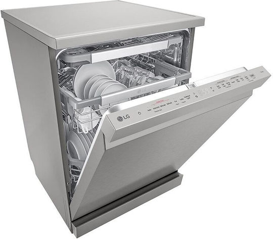 LG Freistehender Geschirrspüler mit Wi-Fi für 14 Gedecke B60xH85cm Inox