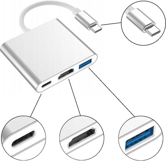 Μετατροπέας HDMI male σε HDMI female Γκρι 1τμχ CO2-0116