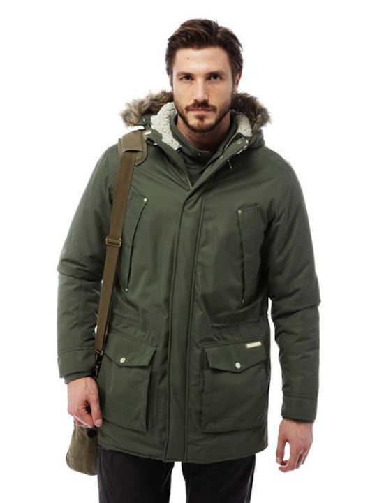 Craghoppers Men's Winter Parka Jacket Waterproof Khaki