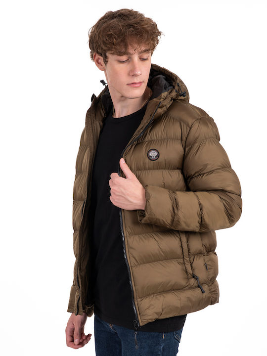 Vcode Herren Winter Jacke Puffer Braun