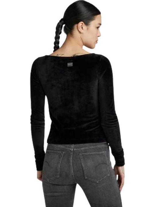 Damen Bluse Langärmelig Black